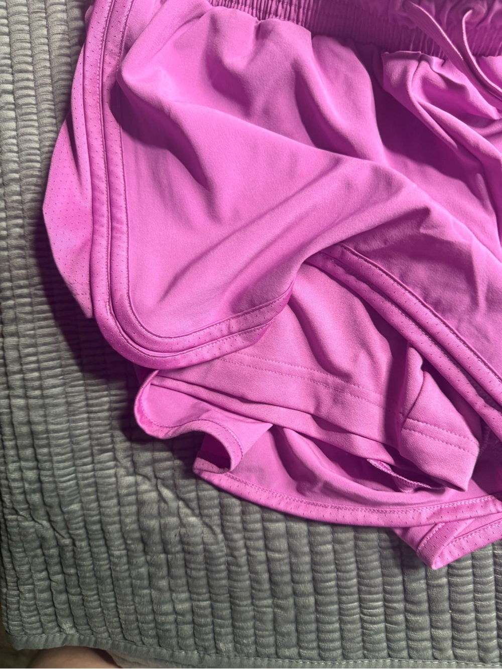 adidas Women's Lavender Pink Athletic Shorts with Drawstring built in ball short - Picture 4 of 6